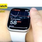 Apple Watch showing blood pressure sensor feature on screen