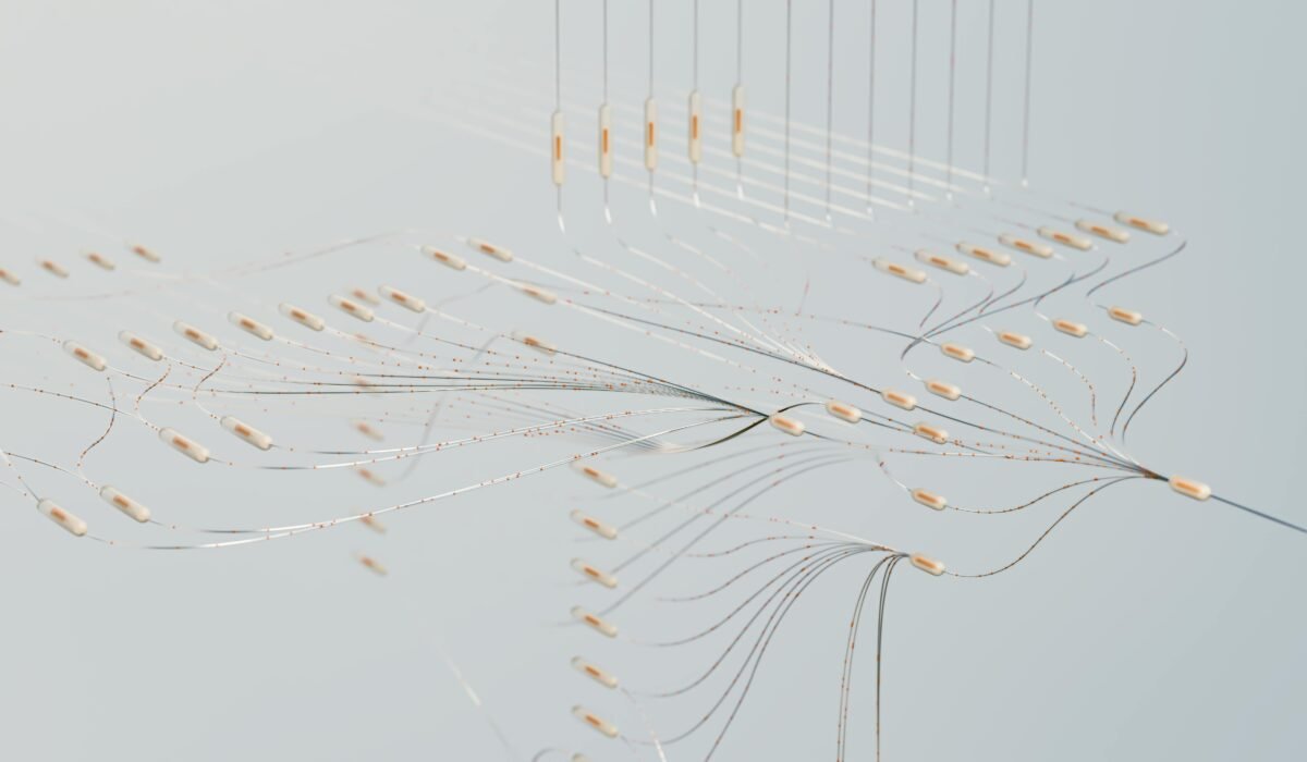Elegant 3D visualization of neural networks showcasing abstract connections in a digital space. — Photo by Google DeepMind on Pexels